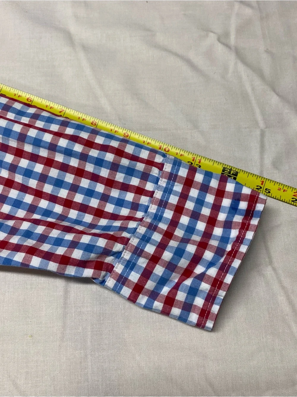 J. Crew Red and Blue Check Cotton Button-Down Shirt